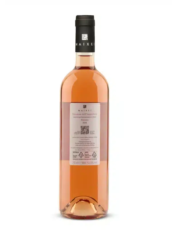 Vino rosato terrazze dell'imperiese etichetta retro